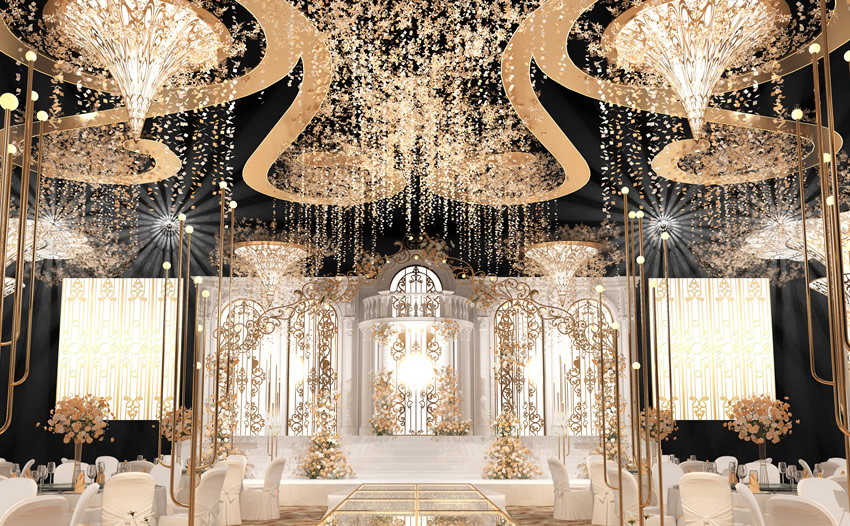 旌阳花木兰喜事汇金色大厅效果展示